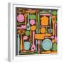 Kitchen Utensils - Seamless Pattern-kytalpa-Framed Art Print