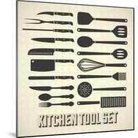 Kitchen Utensils Set-vreddane-Mounted Art Print