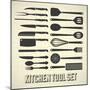 Kitchen Utensils Set-vreddane-Mounted Art Print