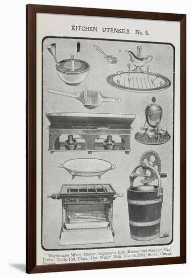 Kitchen Utensils-Isabella Beeton-Framed Giclee Print