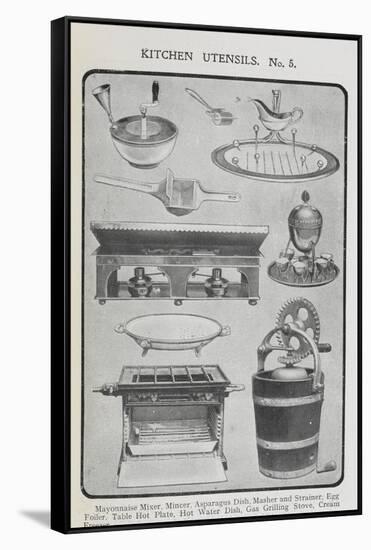 Kitchen Utensils-Isabella Beeton-Framed Stretched Canvas