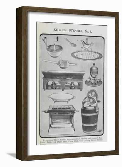 Kitchen Utensils-Isabella Beeton-Framed Giclee Print