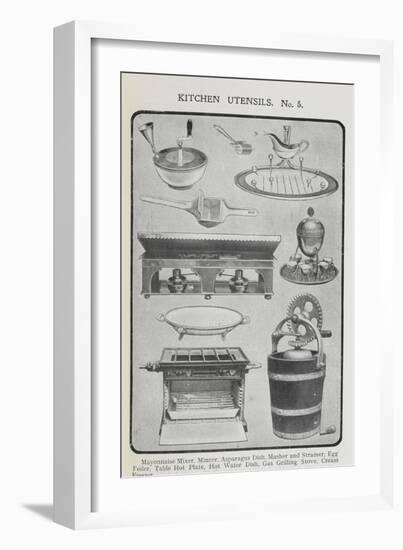 Kitchen Utensils-Isabella Beeton-Framed Giclee Print