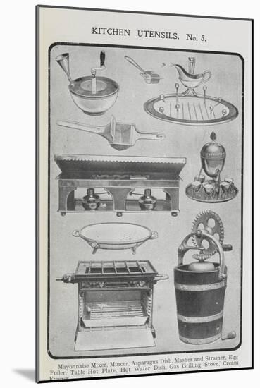 Kitchen Utensils-Isabella Beeton-Mounted Giclee Print