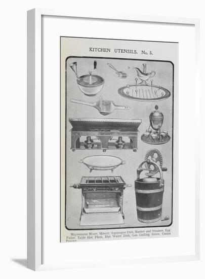 Kitchen Utensils-Isabella Beeton-Framed Giclee Print