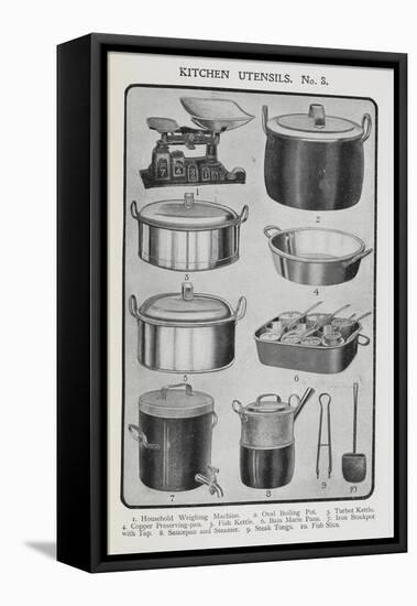 Kitchen Utensils-Isabella Beeton-Framed Stretched Canvas