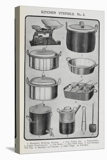 Kitchen Utensils-Isabella Beeton-Stretched Canvas