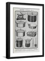 Kitchen Utensils-Isabella Beeton-Framed Giclee Print