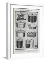 Kitchen Utensils-Isabella Beeton-Framed Giclee Print