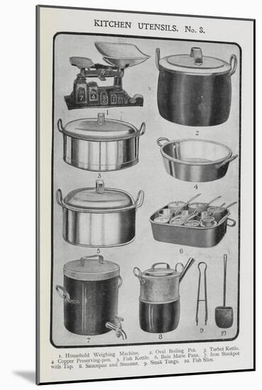 Kitchen Utensils-Isabella Beeton-Mounted Giclee Print