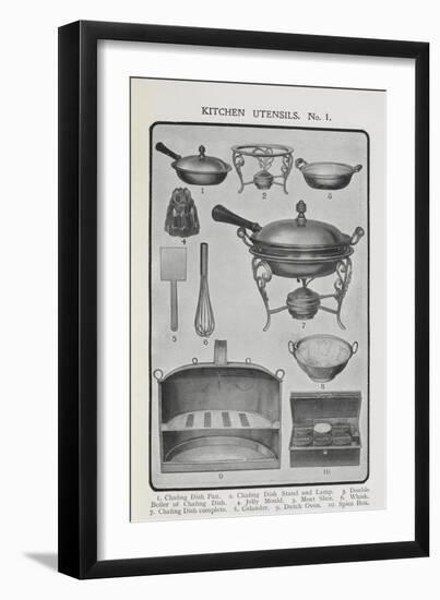 Kitchen Utensils-Isabella Beeton-Framed Giclee Print