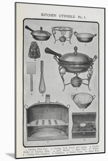 Kitchen Utensils-Isabella Beeton-Mounted Giclee Print