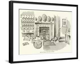 Kitchen, with Double-Oven Range-null-Framed Giclee Print