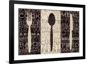 Kitchen Words Trio-Pela Design-Framed Art Print