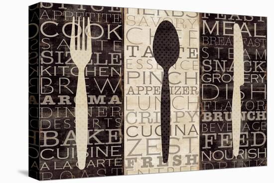 Kitchen Words Trio-Pela Design-Stretched Canvas