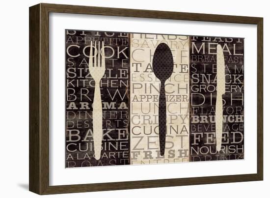 Kitchen Words Trio-Pela Design-Framed Art Print