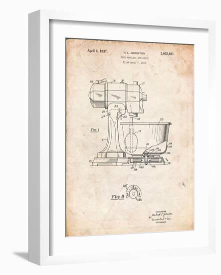 Kitchenaid Kitchen Mixer Patent-Cole Borders-Framed Art Print