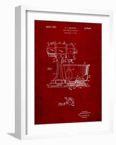 Kitchenaid Kitchen Mixer Patent-Cole Borders-Framed Art Print