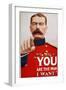 Kitchener Poster Recruitment Poster Featuring Kitchener: "You are the Man I Want"-null-Framed Photographic Print