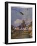 Kite Balloons, Roehampton, 1915, from British Artists at the Front, Continuation of the Western Fro-John Lavery-Framed Giclee Print