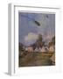 Kite Balloons, Roehampton, 1915, from British Artists at the Front, Continuation of the Western Fro-John Lavery-Framed Giclee Print