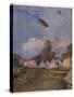 Kite Balloons, Roehampton, 1915, from British Artists at the Front, Continuation of the Western Fro-John Lavery-Stretched Canvas