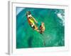 Kite Boarding. Fun in the Ocean, Extreme Sport. POV View from Action Camera.-EpicStockMedia-Framed Photographic Print