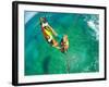 Kite Boarding. Fun in the Ocean, Extreme Sport. POV View from Action Camera.-EpicStockMedia-Framed Photographic Print