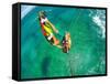 Kite Boarding. Fun in the Ocean, Extreme Sport. POV View from Action Camera.-EpicStockMedia-Framed Stretched Canvas