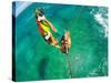 Kite Boarding. Fun in the Ocean, Extreme Sport. POV View from Action Camera.-EpicStockMedia-Stretched Canvas