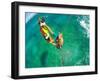 Kite Boarding. Fun in the Ocean, Extreme Sport. POV View from Action Camera.-EpicStockMedia-Framed Photographic Print