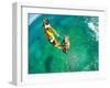 Kite Boarding. Fun in the Ocean, Extreme Sport. POV View from Action Camera.-EpicStockMedia-Framed Photographic Print