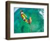 Kite Boarding. Fun in the Ocean, Extreme Sport. POV View from Action Camera.-EpicStockMedia-Framed Photographic Print