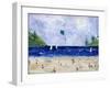 Kite Flying At The Beach-sylvia pimental-Framed Art Print