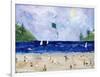 Kite Flying At The Beach-sylvia pimental-Framed Art Print