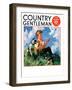 "Kite Flying," Country Gentleman Cover, March 1, 1935-Henry Hintermeister-Framed Giclee Print