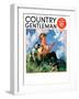 "Kite Flying," Country Gentleman Cover, March 1, 1935-Henry Hintermeister-Framed Giclee Print
