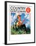 "Kite Flying," Country Gentleman Cover, March 1, 1935-Henry Hintermeister-Framed Giclee Print