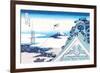 Kite Flying in View of Mount Fuji-Katsushika Hokusai-Framed Premium Giclee Print