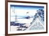 Kite Flying in View of Mount Fuji-Katsushika Hokusai-Framed Art Print