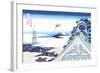 Kite Flying in View of Mount Fuji-Katsushika Hokusai-Framed Art Print