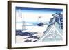 Kite Flying in View of Mount Fuji-Katsushika Hokusai-Framed Art Print