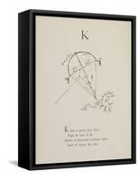 Kite Illustrations and Verses From Nonsense Alphabets Drawn and Written by Edward Lear.-Edward Lear-Framed Stretched Canvas