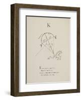 Kite Illustrations and Verses From Nonsense Alphabets Drawn and Written by Edward Lear.-Edward Lear-Framed Giclee Print