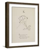 Kite Illustrations and Verses From Nonsense Alphabets Drawn and Written by Edward Lear.-Edward Lear-Framed Giclee Print