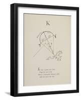 Kite Illustrations and Verses From Nonsense Alphabets Drawn and Written by Edward Lear.-Edward Lear-Framed Giclee Print