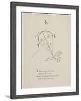 Kite Illustrations and Verses From Nonsense Alphabets Drawn and Written by Edward Lear.-Edward Lear-Framed Giclee Print