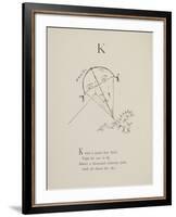 Kite Illustrations and Verses From Nonsense Alphabets Drawn and Written by Edward Lear.-Edward Lear-Framed Giclee Print