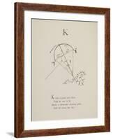 Kite Illustrations and Verses From Nonsense Alphabets Drawn and Written by Edward Lear.-Edward Lear-Framed Giclee Print