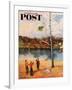 "Kite in the Tree" Saturday Evening Post Cover, March 10, 1956-John Clymer-Framed Giclee Print